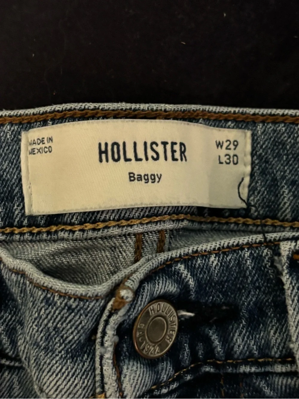 Hollister Light Wash Baggy Denim Jeans